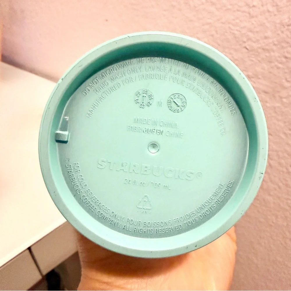 Starbucks Pink and Teal Textured Tumbler (NWOT)